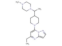 5-ethyl-7-{4-[1-(4-methyl-1-piperazinyl)ethyl]-1-piperidinyl}pyrazolo[1,5-a]pyrimidine