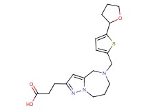 3-(5-{[5-(tetrahydrofuran-2-yl)-2-thienyl]methyl}-5,6,7,8-tetrahydro-4H-pyrazolo[1,5-a][1,4]diazepin-2-yl)propanoic acid