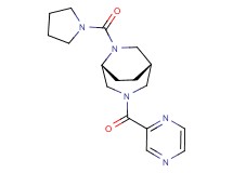 (1S*,5R*)-3-(2-pyrazinylcarbonyl)-6-(1-pyrrolidinylcarbonyl)-3,6-diazabicyclo[3.2.2]nonane