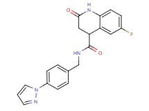 6-fluoro-2-oxo-N-[4-(1H-pyrazol-1-yl)benzyl]-1,2,3,4-tetrahydro-4-quinolinecarboxamide
