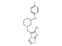N-(4-fluorophenyl)-1-[(6-methylimidazo[2,1-b][1,3]thiazol-5-yl)methyl]-3-piperidinamine