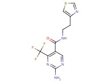 2-amino-N-[2-(1,3-thiazol-4-yl)ethyl]-4-(trifluoromethyl)pyrimidine-5-carboxamide