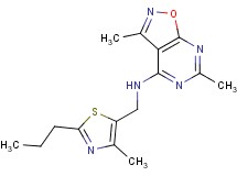 3,6-dimethyl-N-[(4-methyl-2-propyl-1,3-thiazol-5-yl)methyl]isoxazolo[5,4-d]pyrimidin-4-amine