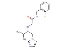 N-(2-fluorobenzyl)-2-{[1-(1H-imidazol-1-ylmethyl)-2-methylpropyl]amino}acetamide