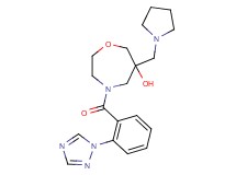 6-(pyrrolidin-1-ylmethyl)-4-[2-(1H-1,2,4-triazol-1-yl)benzoyl]-1,4-oxazepan-6-ol