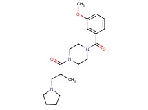 1-(3-methoxybenzoyl)-4-[2-methyl-3-(1-pyrrolidinyl)propanoyl]piperazine