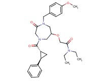 N,N-diethyl-2-[(1-(4-methoxybenzyl)-2-oxo-4-{[(1R*,2R*)-2-phenylcyclopropyl]carbonyl}-1,4-diazepan-6-yl)oxy]acetamide