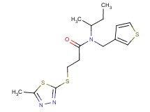 N-(sec-butyl)-3-[(5-methyl-1,3,4-thiadiazol-2-yl)thio]-N-(3-thienylmethyl)propanamide