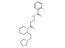 2-fluoro-N-{3-oxo-3-[2-(2-pyrrolidin-1-ylethyl)piperidin-1-yl]propyl}benzamide