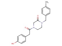 4-[(4-hydroxyphenyl)acetyl]-1-(4-methylbenzyl)-2-piperazinone