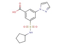 3-[(cyclopentylamino)sulfonyl]-5-(1H-pyrazol-1-yl)benzoic acid