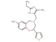 4-[(2-ethyl-4-methyl-1H-imidazol-5-yl)methyl]-7-methyl-2-(3-thienyl)-2,3,4,5-tetrahydro-1,4-benzoxazepine