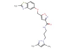 N-[3-(3,5-dimethyl-1H-pyrazol-1-yl)propyl]-5-{[(2-methyl-1,3-benzothiazol-5-yl)oxy]methyl}-3-isoxazolecarboxamide
