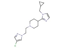 1-[2-(4-chloro-1H-pyrazol-1-yl)ethyl]-4-[1-(cyclopropylmethyl)-1H-imidazol-2-yl]piperidine