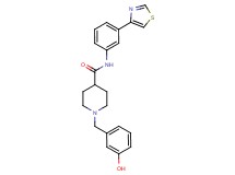 1-(3-hydroxybenzyl)-N-[3-(1,3-thiazol-4-yl)phenyl]-4-piperidinecarboxamide