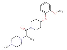 1-{2-[4-(2-methoxyphenoxy)-1-piperidinyl]-1-methyl-2-oxoethyl}-4-methylpiperazine