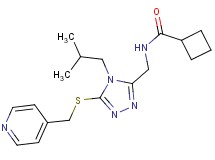 N-({4-isobutyl-5-[(4-pyridinylmethyl)thio]-4H-1,2,4-triazol-3-yl}methyl)cyclobutanecarboxamide