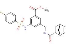 methyl 3-({[(1R*,2R*,4R*)-bicyclo[2.2.1]hept-5-en-2-ylcarbonyl]amino}methyl)-5-{[(4-fluorophenyl)sulfonyl]amino}benzoate