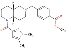 methyl 4-{[(4aR*,8aS*)-1-[(1,5-dimethyl-1H-pyrazol-3-yl)carbonyl]octahydro-1,6-naphthyridin-6(2H)-yl]methyl}benzoate