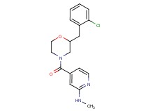 4-{[2-(2-chlorobenzyl)-4-morpholinyl]carbonyl}-N-methyl-2-pyridinamine