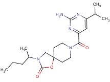 8-[(2-amino-6-isopropylpyrimidin-4-yl)carbonyl]-3-(1-methylbutyl)-1-oxa-3,8-diazaspiro[4.5]decan-2-one