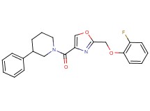 1-({2-[(2-fluorophenoxy)methyl]-1,3-oxazol-4-yl}carbonyl)-3-phenylpiperidine