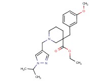 ethyl 1-[(1-isopropyl-1H-pyrazol-4-yl)methyl]-3-(3-methoxybenzyl)-3-piperidinecarboxylate