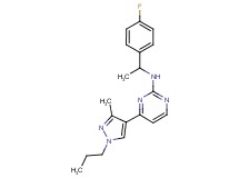 N-[1-(4-fluorophenyl)ethyl]-4-(3-methyl-1-propyl-1H-pyrazol-4-yl)pyrimidin-2-amine