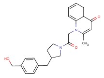 1-(2-{3-[4-(hydroxymethyl)benzyl]pyrrolidin-1-yl}-2-oxoethyl)-2-methylquinolin-4(1H)-one