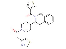 N-methyl-N-{2-phenyl-1-[1-(1,3-thiazol-4-ylacetyl)-4-piperidinyl]ethyl}-3-thiophenecarboxamide
