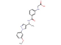 ({3-[({1-[1-(3-methoxyphenyl)-1H-pyrazol-4-yl]ethyl}amino)carbonyl]phenyl}amino)acetic acid