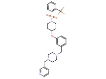 1-(3-pyridinylmethyl)-4-{3-[(1-{[2-(trifluoromethyl)phenyl]sulfonyl}-4-piperidinyl)oxy]benzyl}piperazine