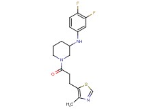 N-(3,4-difluorophenyl)-1-[3-(4-methyl-1,3-thiazol-5-yl)propanoyl]-3-piperidinamine