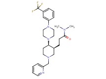 N,N-dimethyl-3-((3S*,4R*)-1-(2-pyridinylmethyl)-4-{4-[3-(trifluoromethyl)phenyl]-1-piperazinyl}-3-piperidinyl)propanamide