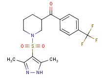 {1-[(3,5-dimethyl-1H-pyrazol-4-yl)sulfonyl]-3-piperidinyl}[4-(trifluoromethyl)phenyl]methanone