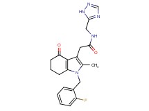 2-[1-(2-fluorobenzyl)-2-methyl-4-oxo-4,5,6,7-tetrahydro-1H-indol-3-yl]-N-(1H-1,2,4-triazol-5-ylmethyl)acetamide