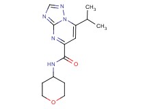 7-isopropyl-N-(tetrahydro-2H-pyran-4-yl)[1,2,4]triazolo[1,5-a]pyrimidine-5-carboxamide