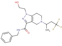 N-benzyl-1-(2-hydroxyethyl)-5-(3,3,3-trifluoro-1-methylpropyl)-4,5,6,7-tetrahydro-1H-pyrazolo[4,3-c]pyridine-3-carboxamide