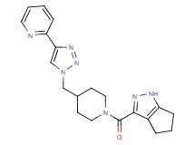 3-[(4-{[4-(2-pyridinyl)-1H-1,2,3-triazol-1-yl]methyl}-1-piperidinyl)carbonyl]-1,4,5,6-tetrahydrocyclopenta[c]pyrazole