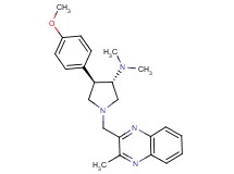 (3S*,4R*)-4-(4-methoxyphenyl)-N,N-dimethyl-1-[(3-methylquinoxalin-2-yl)methyl]pyrrolidin-3-amine