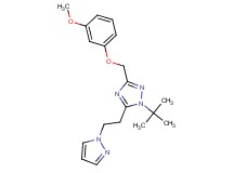 1-tert-butyl-3-[(3-methoxyphenoxy)methyl]-5-[2-(1H-pyrazol-1-yl)ethyl]-1H-1,2,4-triazole