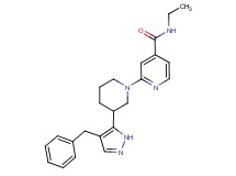 2-[3-(4-benzyl-1H-pyrazol-5-yl)piperidin-1-yl]-N-ethylisonicotinamide