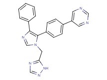 5-{4-[4-phenyl-1-(1H-1,2,4-triazol-5-ylmethyl)-1H-imidazol-5-yl]phenyl}pyrimidine