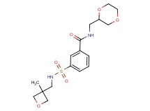 N-(1,4-dioxan-2-ylmethyl)-3-({[(3-methyloxetan-3-yl)methyl]amino}sulfonyl)benzamide