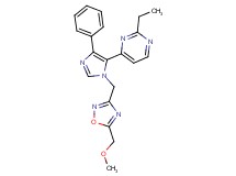 2-ethyl-4-(1-{[5-(methoxymethyl)-1,2,4-oxadiazol-3-yl]methyl}-4-phenyl-1H-imidazol-5-yl)pyrimidine