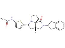 N-{5-[(3aS*,5S*,9aS*)-2-(2,3-dihydro-1H-inden-2-yl)-1-oxooctahydro-7H-pyrrolo[3,4-g]pyrrolizin-5-yl]-2-thienyl}acetamide
