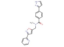 N-methyl-4-(1H-pyrazol-3-yl)-N-{[3-(2-pyridinyl)-5-isoxazolyl]methyl}benzamide