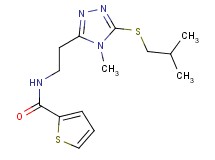 N-{2-[5-(isobutylthio)-4-methyl-4H-1,2,4-triazol-3-yl]ethyl}-2-thiophenecarboxamide