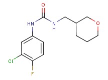 N-(3-chloro-4-fluorophenyl)-N'-(tetrahydro-2H-pyran-3-ylmethyl)urea