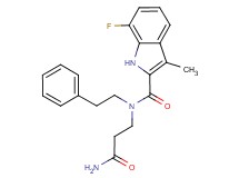 N-(3-amino-3-oxopropyl)-7-fluoro-3-methyl-N-(2-phenylethyl)-1H-indole-2-carboxamide
